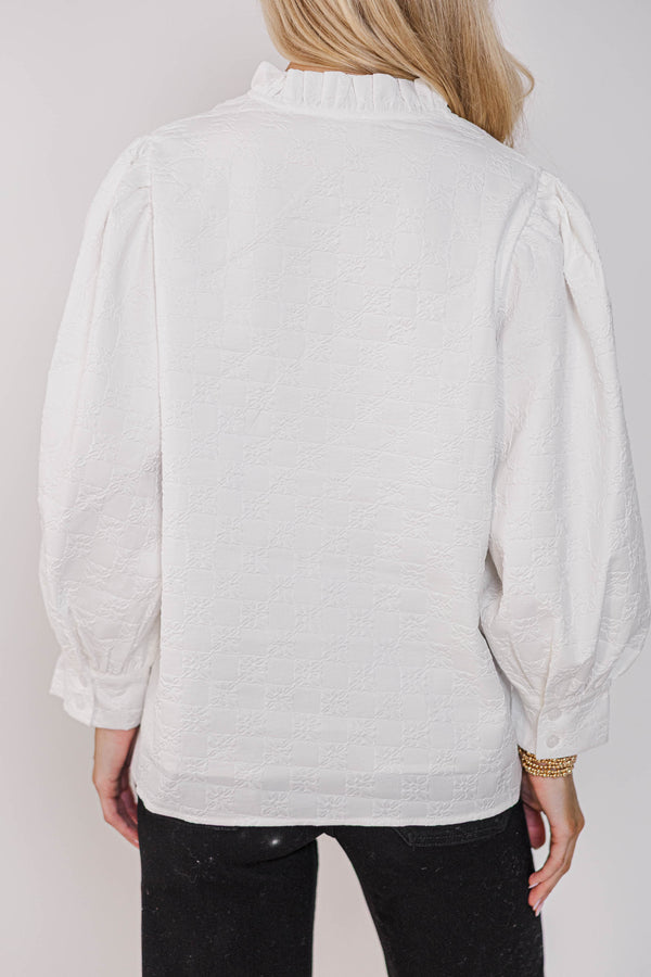 Believe What You See Cream Blouse