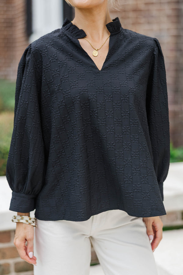 Believe What You See Black Blouse