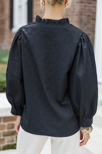 Believe What You See Black Blouse