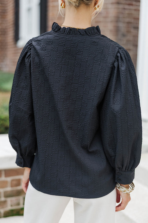 Believe What You See Black Blouse