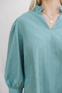 Believe What You See Sage Blouse