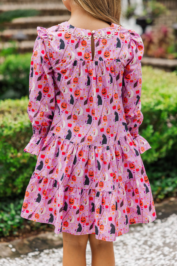 Girls: In Your Happy Place Trick Or Treat Lavender Dress
