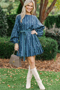 Stay Close Blue Floral Dress