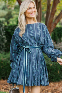 Stay Close Blue Floral Dress