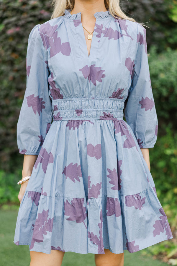 It's All Alright Plum Floral Dress