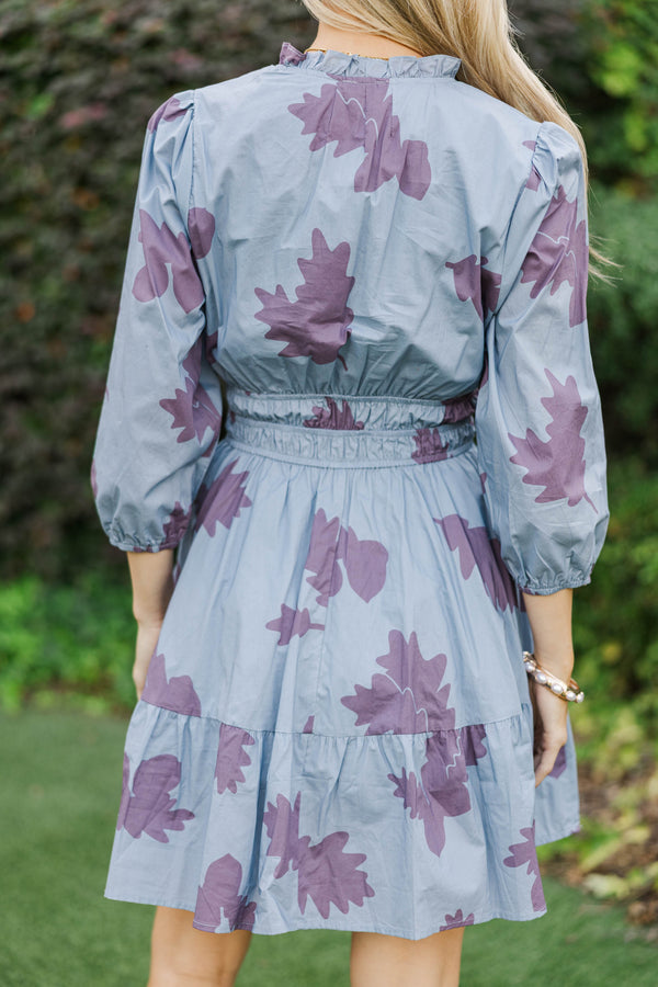 It's All Alright Plum Floral Dress