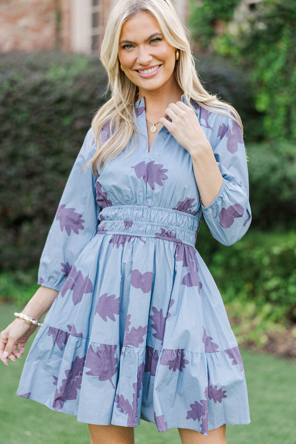 It's All Alright Plum Floral Dress