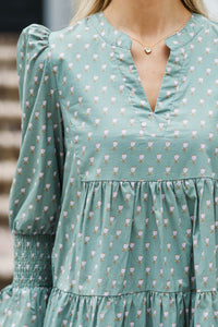 In Your Happy Place Olive Medallion Dress