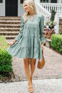 In Your Happy Place Olive Medallion Dress