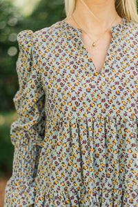 In Your Happy Place Mint Ditsy Floral Dress