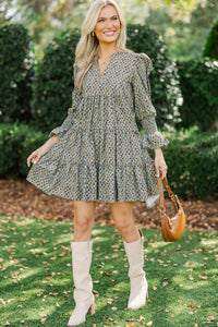 In Your Happy Place Mint Ditsy Floral Dress