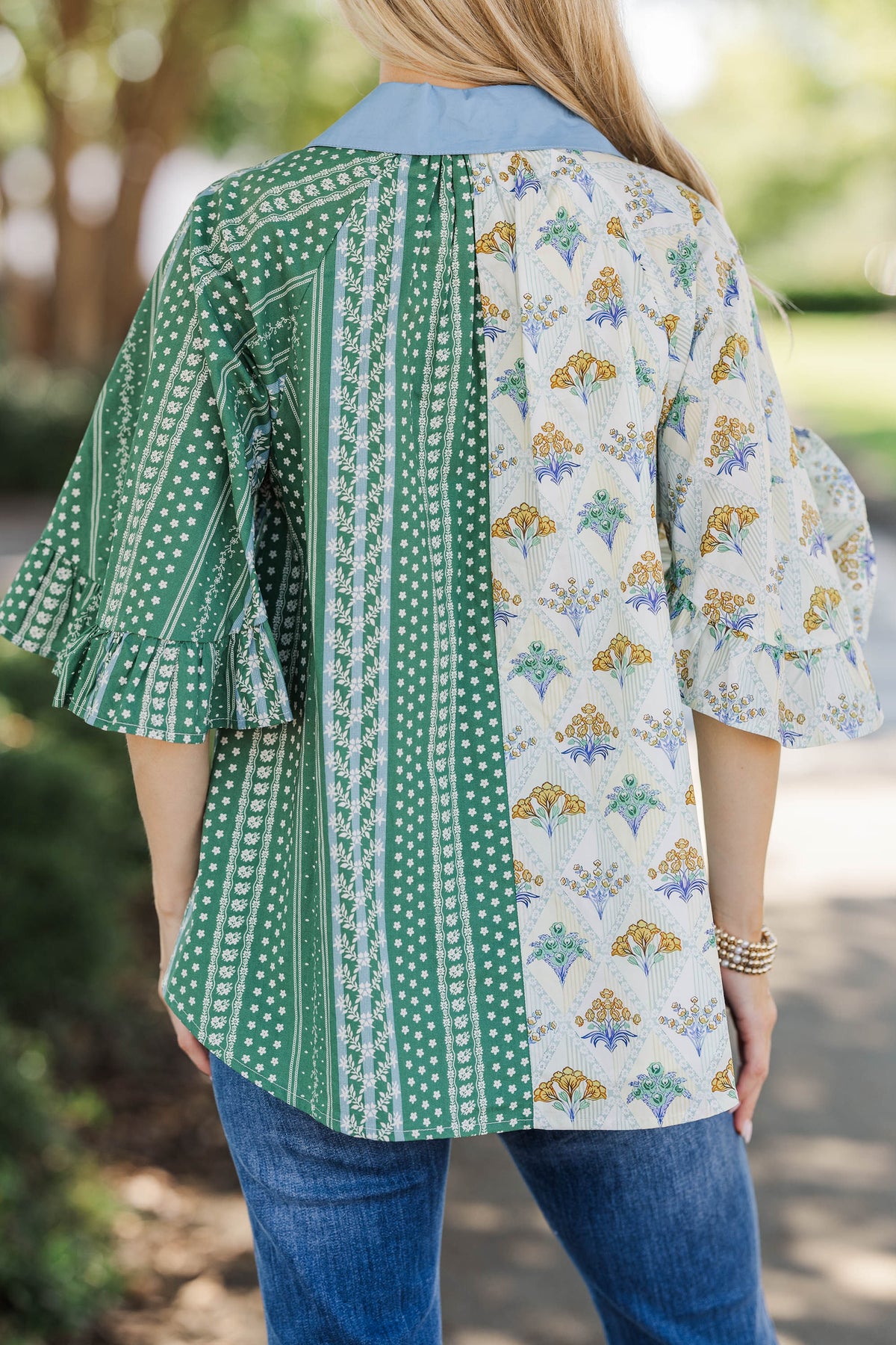 All That You Need Blue Medallion Blouse – Shop the Mint