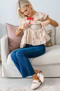 NURSING COLLECTION: Great Days Ahead Bow Blouse