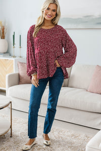 NURSING COLLECTION: Feeling Blessed Red Ditsy Floral Tunic