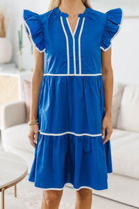 NURSING COLLECTION: All At Once Navy Blue Babydoll Dress