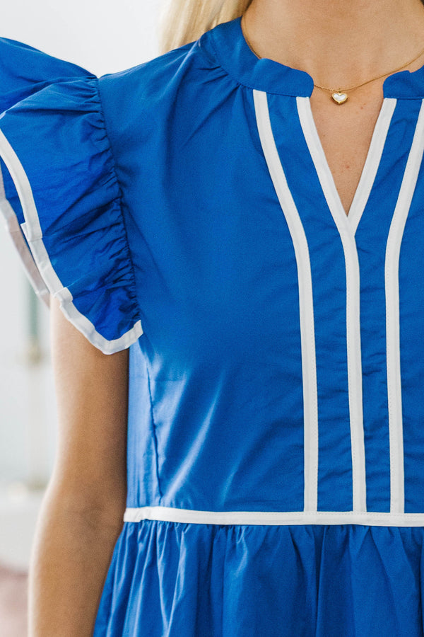 NURSING COLLECTION: All At Once Navy Blue Babydoll Dress