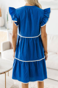 NURSING COLLECTION: All At Once Navy Blue Babydoll Dress