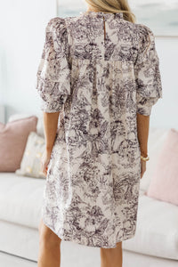 NURSING COLLECTION: Straight From A Storybook Cream Toile Dress