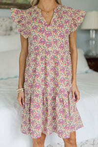 NURSING COLLECTION: At This Time Magenta Paisley Babydoll Dress
