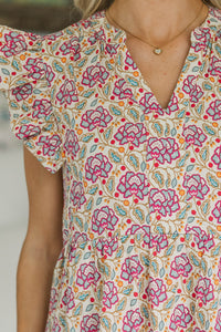 NURSING COLLECTION: At This Time Magenta Paisley Babydoll Dress
