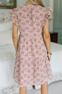 NURSING COLLECTION: At This Time Magenta Paisley Babydoll Dress