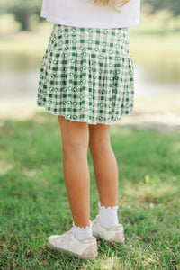 Girls: The Sadie Green Gameday Checkered Skort