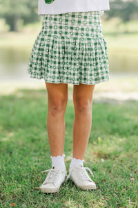 Girls: The Sadie Green Gameday Checkered Skort