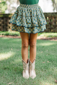 Girls: Sweet Dreams Emerald Medallion Skort