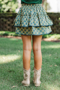 Girls: Sweet Dreams Emerald Medallion Skort