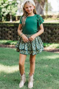 Girls: Sweet Dreams Emerald Medallion Skort