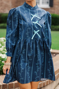 There's Always Hope Navy Floral Dress