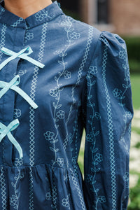 There's Always Hope Navy Floral Dress