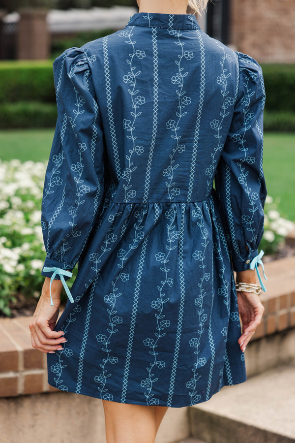 There's Always Hope Navy Floral Dress