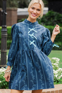 There's Always Hope Navy Floral Dress