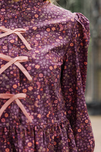 There's Always Hope Plum Ditsy Floral Dress