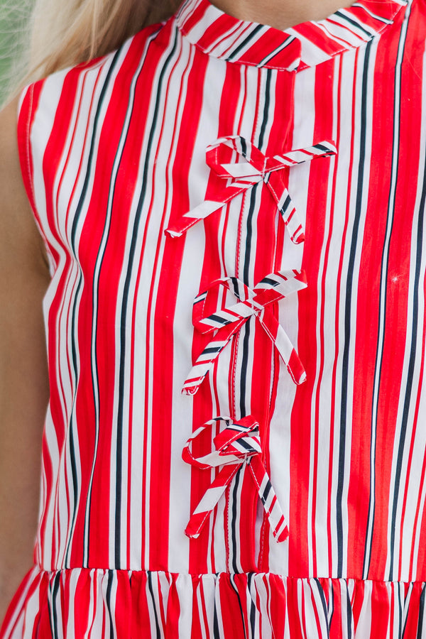 Believe In Yourself Black Striped Babydoll Dress