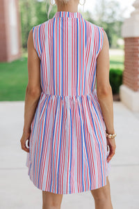Believe In Yourself Navy Striped Babydoll Dress