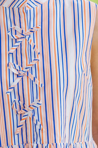 Believe In Yourself Orange Striped Babydoll Dress