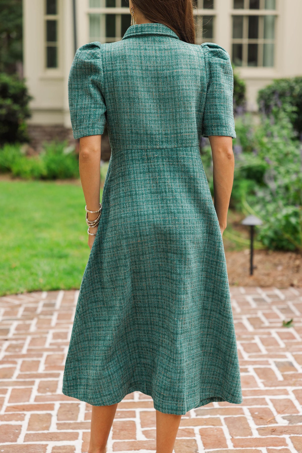 Take It As It Is Teal Tweed Midi Dress – Shop the Mint