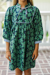Girls: All About It Green Floral Dress