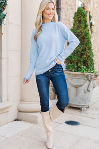 What A Treat Blue Striped Sweater