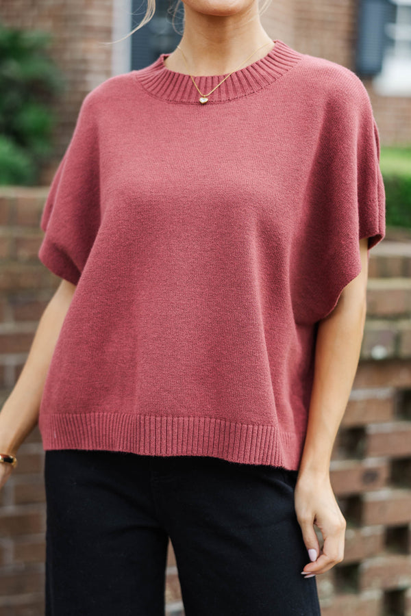 The Reason Why Mauve Drop Shoulder Sweater