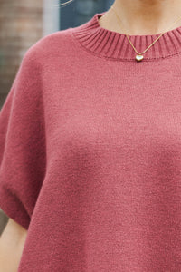 The Reason Why Mauve Drop Shoulder Sweater
