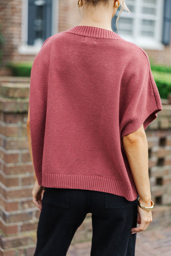 The Reason Why Mauve Drop Shoulder Sweater