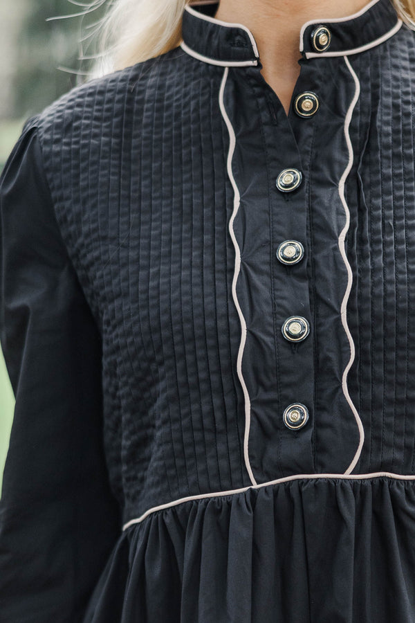 Sweet Time Black Babydoll Dress