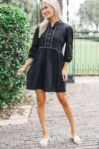 Sweet Time Black Babydoll Dress