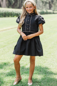 Girls: Happy Over Here Black Babydoll Dress