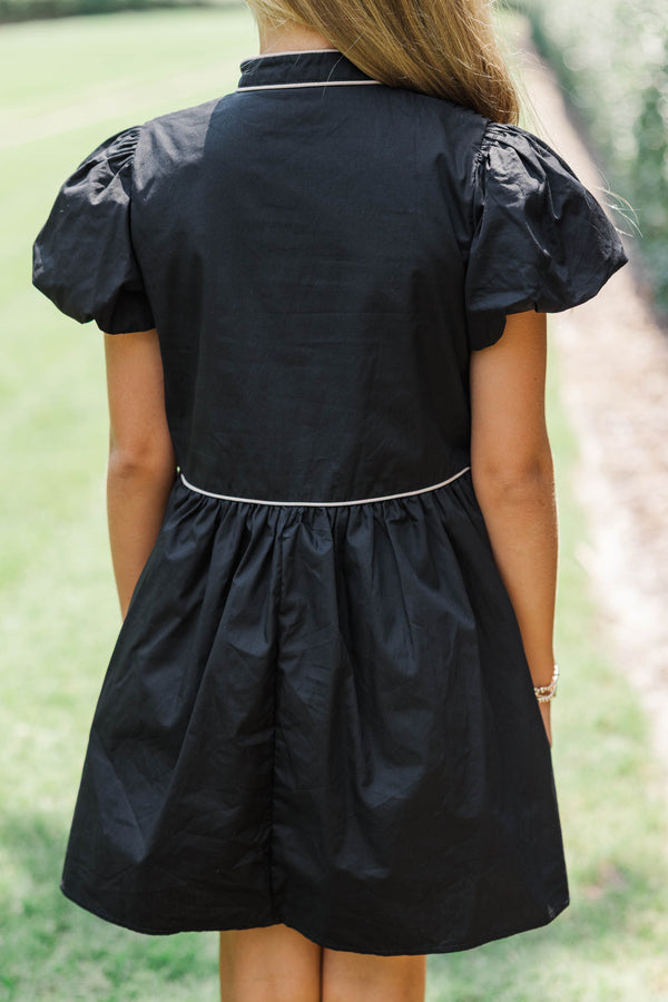 Girls: Happy Over Here Black Babydoll Dress