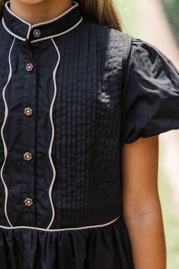 Girls: Happy Over Here Black Babydoll Dress