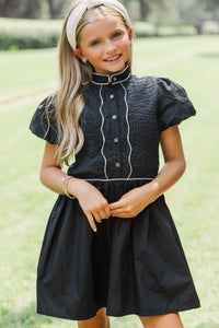 Girls: Happy Over Here Black Babydoll Dress